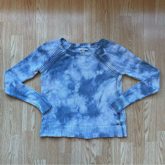 American Eagle Blue Tie-Dye Tight Knit Sweater - Size: Small - Picture 5 of 6
